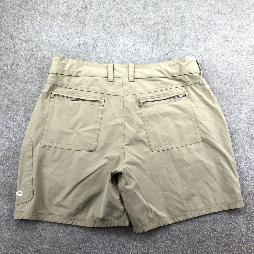 Huk Shorts Mens XL Beige Microfiber 9 Inch Fishing Quick Dry Lightweight Pockets